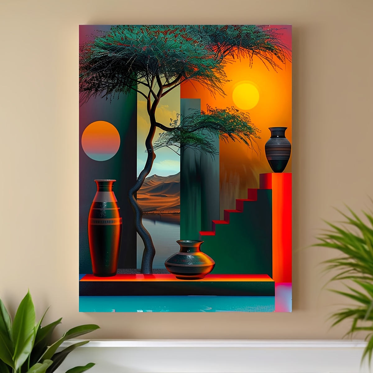 Home Office Room Inspiration - 2D Flat, 1pc Canvas Art| Abstract