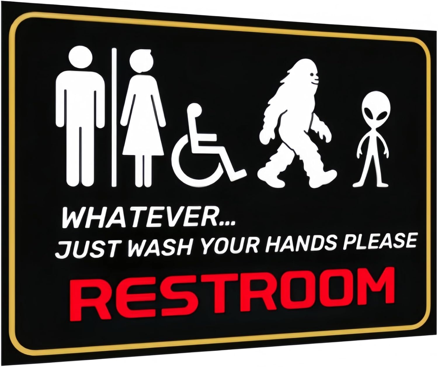 All-Gender Bathroom Wall Sign  - Home Office Or recension och pris