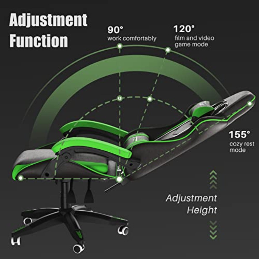 Gaming Chair with Lumbar Suppo - Ergonomic Office Chair recension och pris
