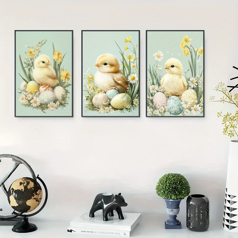 3pcs Unframed Spring Wall Art  - Home Office Or recension och pris