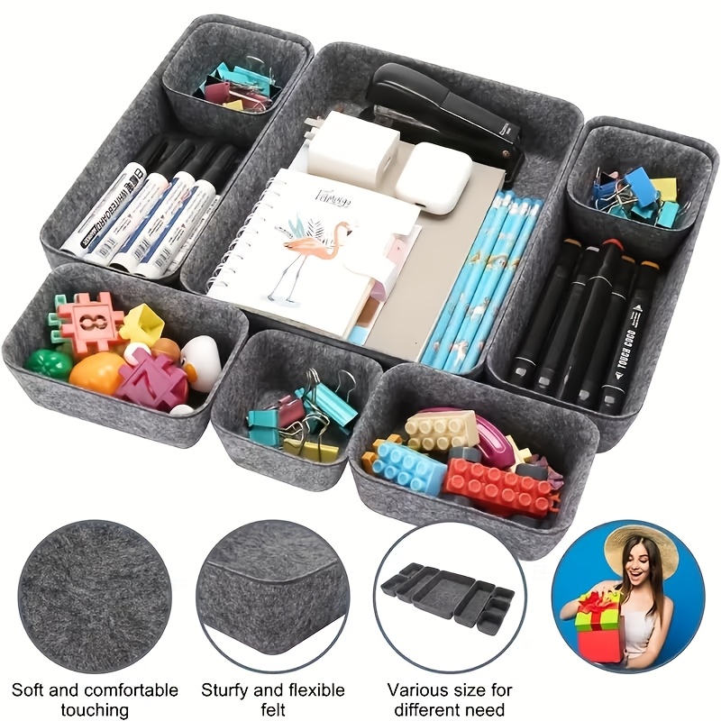 Drawer Felt Storage Box Soft D - Home Office Work Table recension och pris