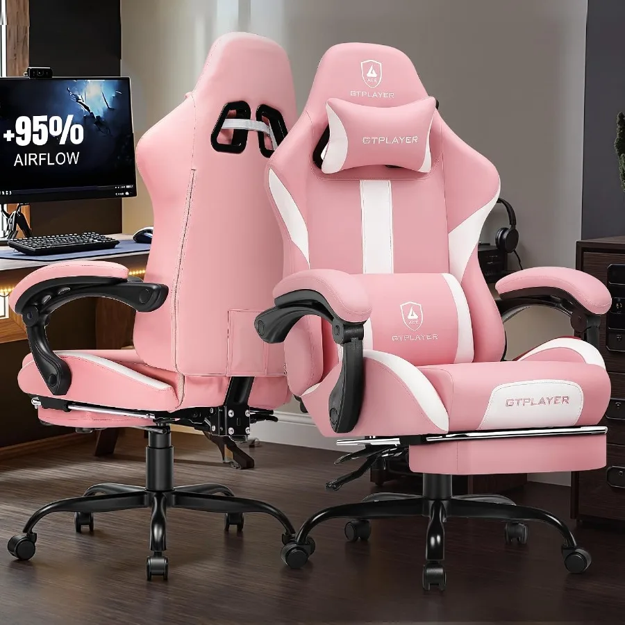 Gaming Chair with Foot Rest Po - Ergonomic Office Chair recension och pris