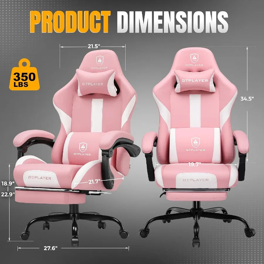 Gaming Chair with Foot Rest Po - Ergonomic Office Chair recension och pris