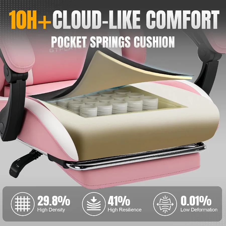 Gaming Chair with Foot Rest Po - Ergonomic Office Chair recension och pris
